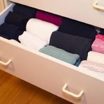 cajón ordenado con el método konmari